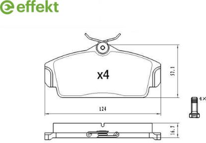 Brake Pad Set, disc brake NISSAN - 41060-BM525