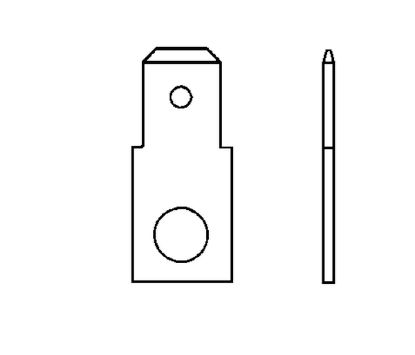 Terminal, electric universal parts lapikpistikuühendus sirge 100tk