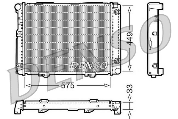 Radiator, engine cooling MERCEDES 190 E 2.3 A/C A/T ( Radiator, engine cooling MERCEDES 190 E 2.3 A/C A/T (