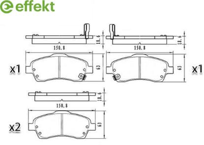 Brake Pad Set, disc brake TOYOTA - 04465-05221