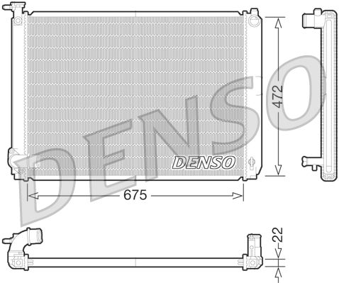 Radiator, engine cooling RX (MHU3_, GSU3_, MCU3_) Radiator, engine cooling RX (MHU3_, GSU3_, MCU3_)