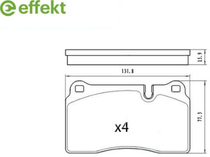 Brake Pad Set, disc brake VAG - 7L6 698 151E
