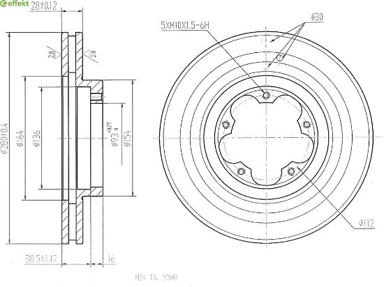 Brake Disc FORD - 1 371 394
