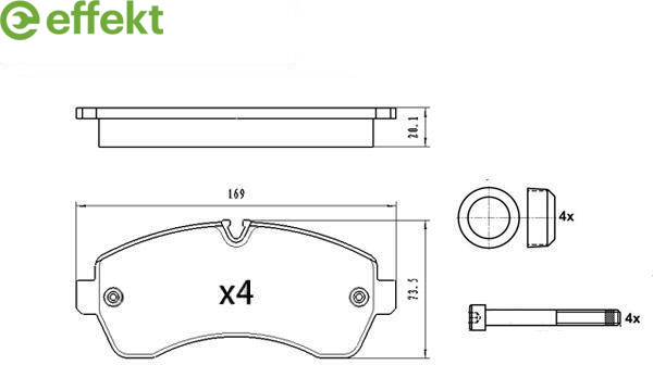 Brake Pad Set, disc brake MB, VW
