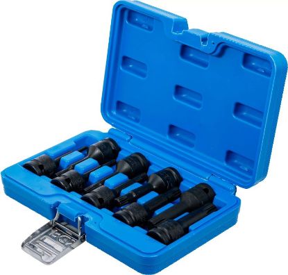 Power Socket Set 9-piece Impact Bit Socket Set, Spline, M4-16, 1/2"