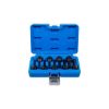 Power Socket Set 9-piece Impact Bit Socket Set, Spline, M4-16, 1/2"