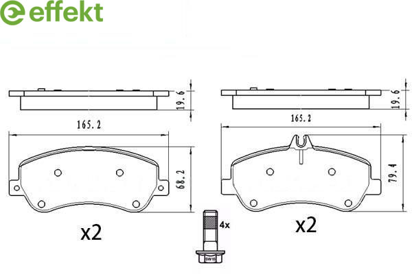 Brake Pad Set, disc brake MERCEDES