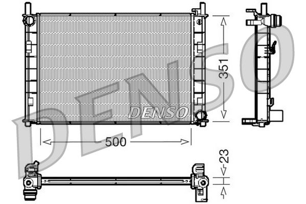 Radiator, engine cooling FORD Fiesta V 1.4 / 1.6 Radiator, engine cooling FORD Fiesta V 1.4 / 1.6