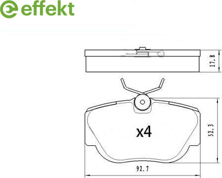 Brake Pad Set, disc brake MERCEDES