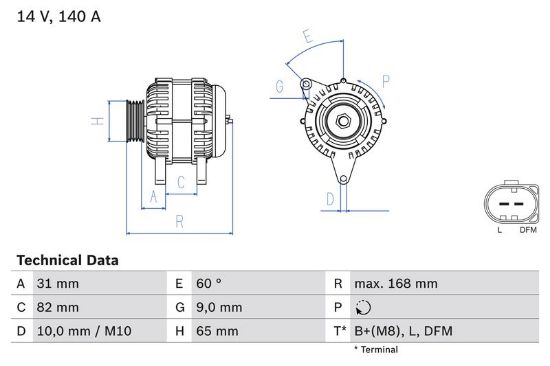 Alternator A4 Avant (8E5, B6), A6 Avant (4B5, C5)
