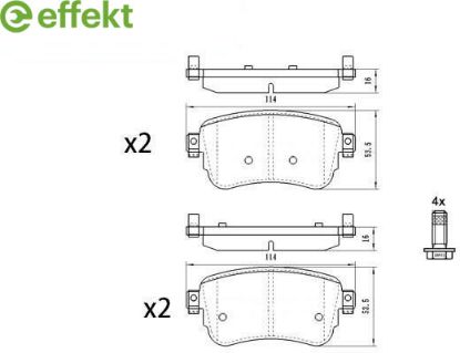 Brake Pad Set, disc brake PSA - 16 179 368 80
