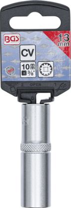 Socket Wrench Insert 3/8" Deep Socket "Gear Lock", 13 mm