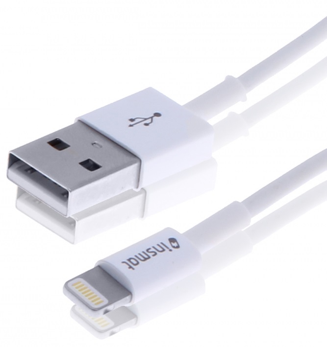 Laadimiskaabel USB-A - MFI Apple 2m valge Sync&Charge