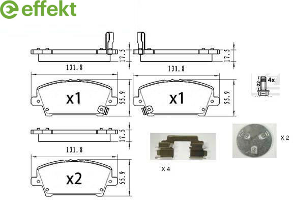 Brake Pad Set, disc brake Honda