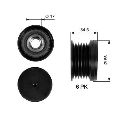 Alternator Freewheel Clutch 7789-10059