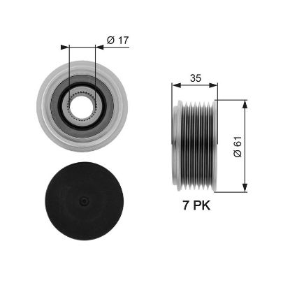 Alternator Freewheel Clutch TRANSIT Buss 06a.-