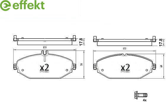 Brake Pad Set, disc brake MERCEDES