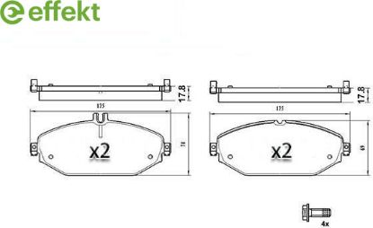 Brake Pad Set, disc brake MERCEDES