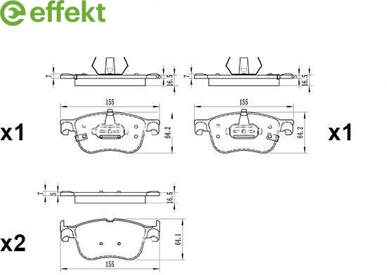Brake Pad Set, disc brake FORD