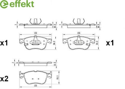Brake Pad Set, disc brake FORD