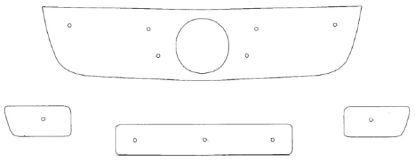 Trim/Protection Strip, radiator grille VW Transporter T5 07-09