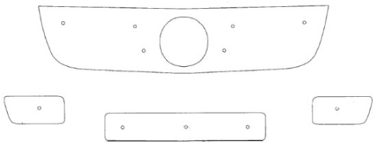Trim/Protection Strip, radiator grille VW Transporter T5 07-09