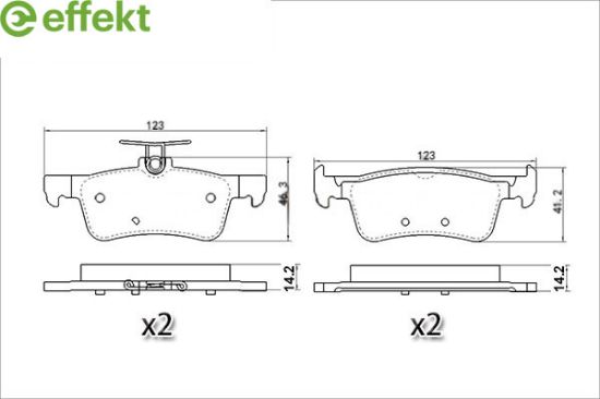 Brake Pad Set, disc brake FORD