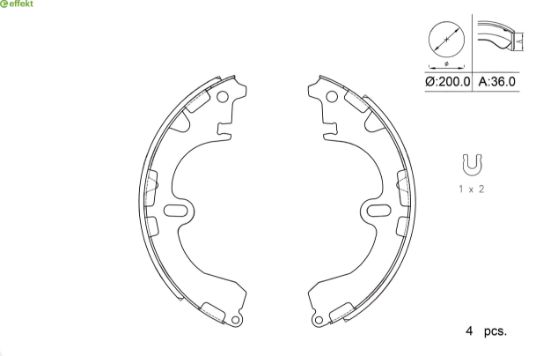 Brake Shoe Set Toyota