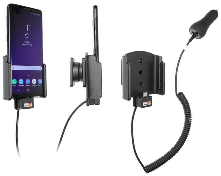 Mobile phone/PDA holder Samsung Galaxy S9, aktiivne sig.süütaja laadija 2A