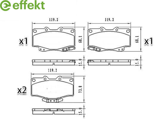 Brake Pad Set, disc brake Toyota