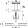 Luggage Tightener polstri tüübel 12tk Ø8mm L10mm