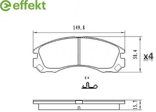 Brake Pad Set, disc brake PSA