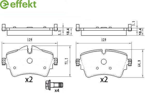Brake Pad Set, disc brake BMW - 34 10 6 874 034