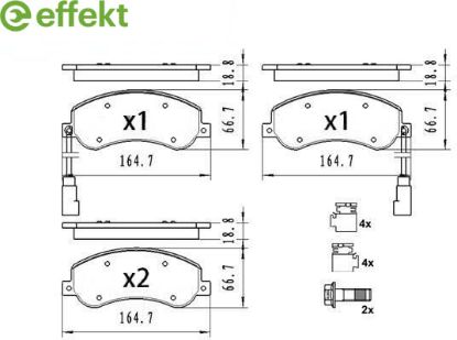 Brake Pad Set, disc brake FORD