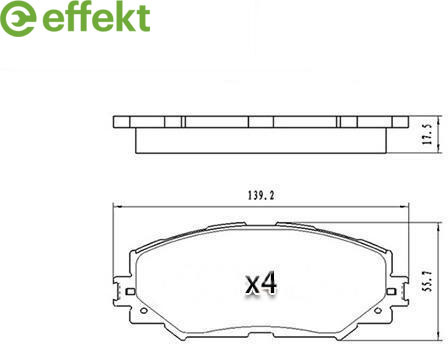 Brake Pad Set, disc brake TOYOTA - 04465-YZZDR