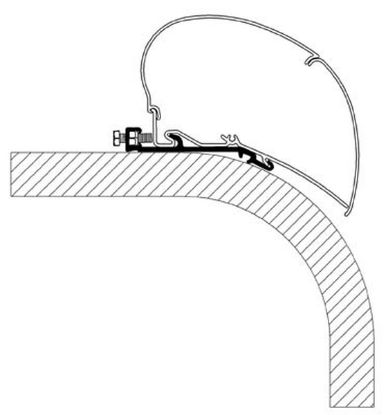 Mounting Set, roof rack Flat Roof 3,50m universaalne adapter 6/9-seeriale