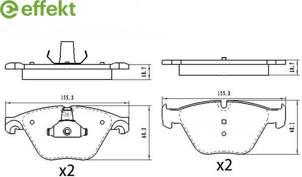 Brake Pad Set, disc brake BMW