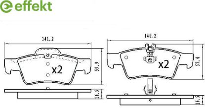 Brake Pad Set, disc brake MERCEDES-BENZ - 003 420 51 20