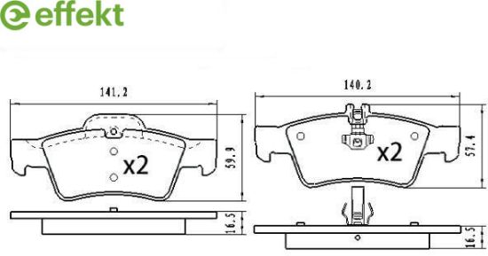 Brake Pad Set, disc brake MERCEDES-BENZ - 003 420 51 20
