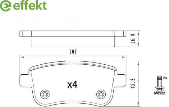 Brake Pad Set, disc brake Renault