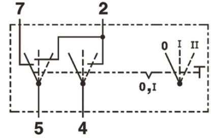 Switch 0-I-II 24V,8A