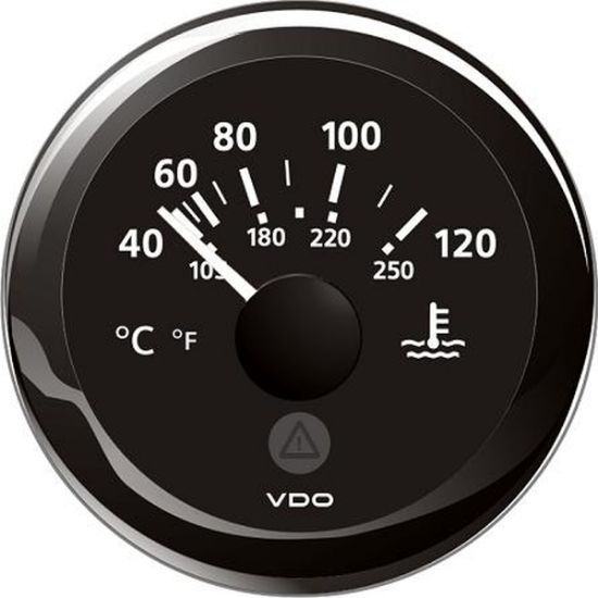 Gauge, coolant temperature jahut.temp. 52mm 12V 120C