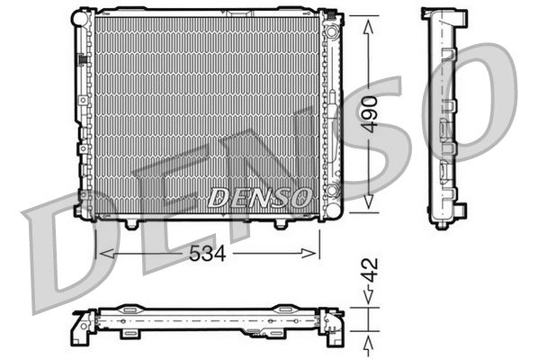 Radiator, engine cooling MERCEDES 200 / 250 D /TD 300