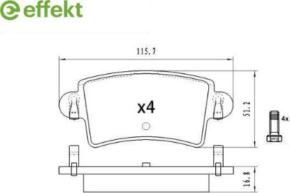 Brake Pad Set, disc brake RENAULT - 77 01 206 763