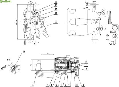 Brake Caliper VAG - 2K0 615 424