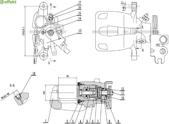 Brake Caliper VAG - 2K0 615 424