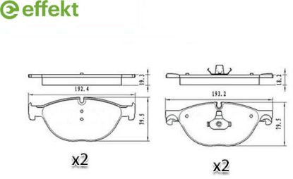 Brake Pad Set, disc brake BMW - 34 11 6 775 322