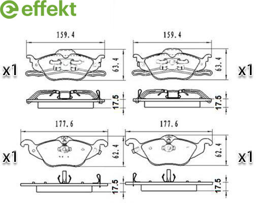 Brake Pad Set, disc brake GENERAL MOTORS - 95513834