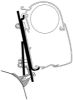 Mounting Set, roof rack VW T5/T6 Brandrup Rail