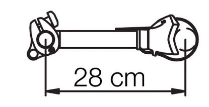 Extension Set, trailer hitch bike carrier Omnibike 2 raami hoidik 28cm